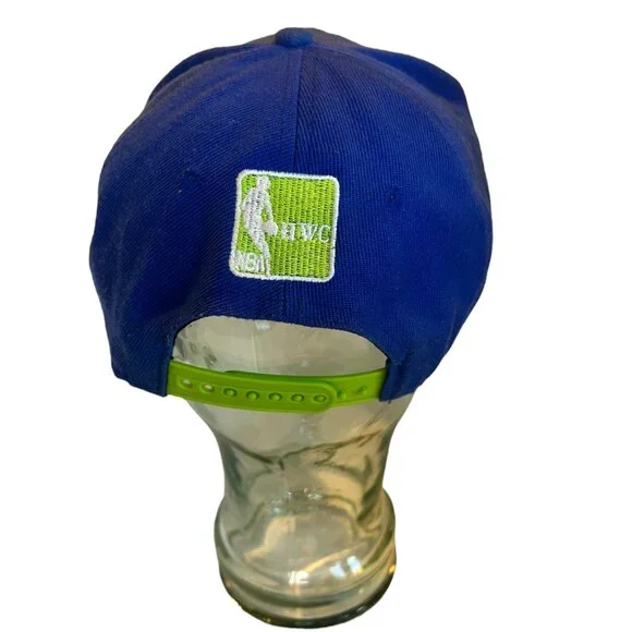 Vintage Atlanta Hawks Blue & Green Snapback Hat - Picture 4 of 6